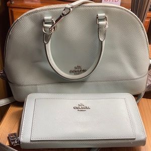 Coach Sierra mini satchel/wallet set /aquamarine